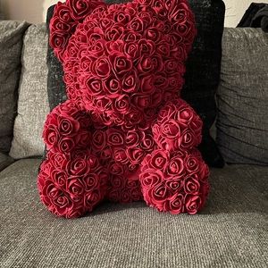 Burgundy color foam bear